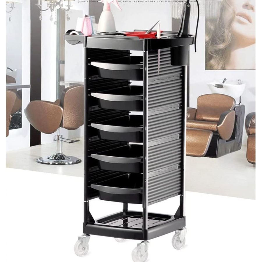 Salon Storage Cabinet Tool Organizer Trolley for Salon